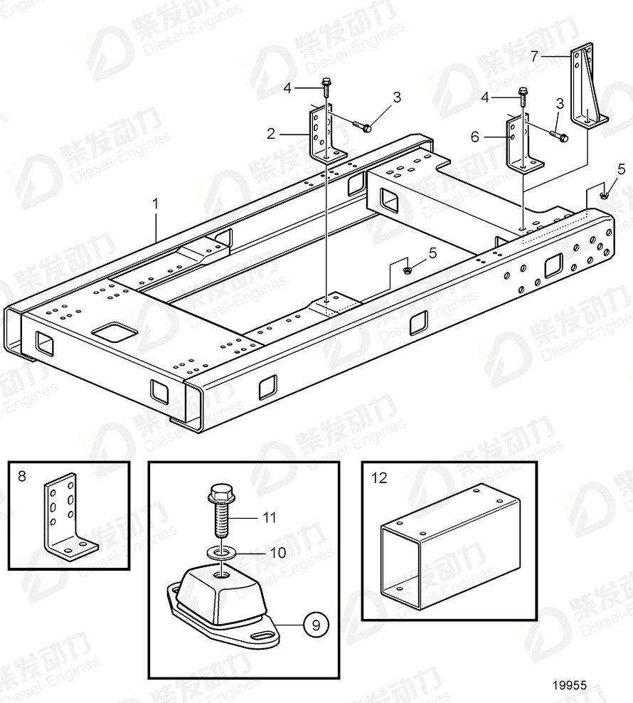 VOLVO Flange screw 968447 Drawing